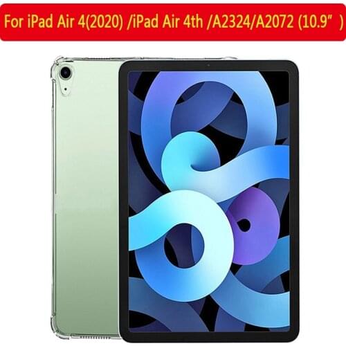 Cover For iPad Air 4 2020 10.9" A2324 A2072 Tablet Case TPU Silicon Transparent Slim Airbag Cover Anti-fall for ipad air4 10.9"