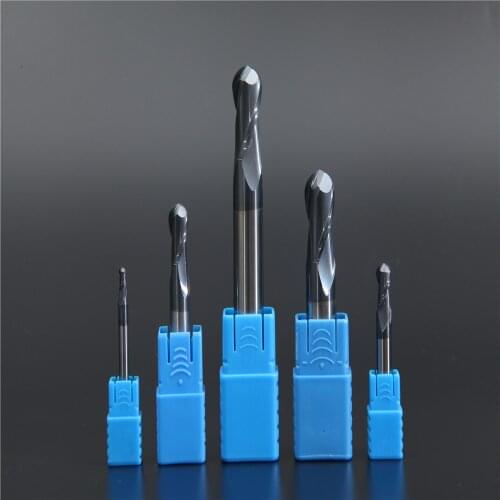 LIJUN HRC45 2 Flutes Ball Nose End Mill Tungsten Carbide Cutter CNC Router Bit Milling Tool 2mm 3mm 4mm 6mm 8mm Cutting Tools