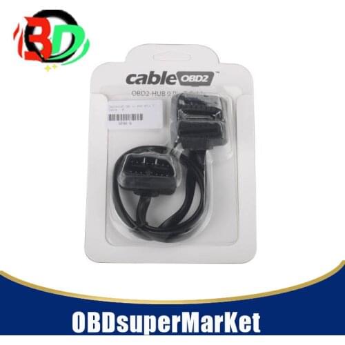 Cable obd2 OBD to HUB 9Pin T Cable for ELM327/AdblueOBD2/NitroOBD2/EcoOBD2/GPS/Navigation Devices
