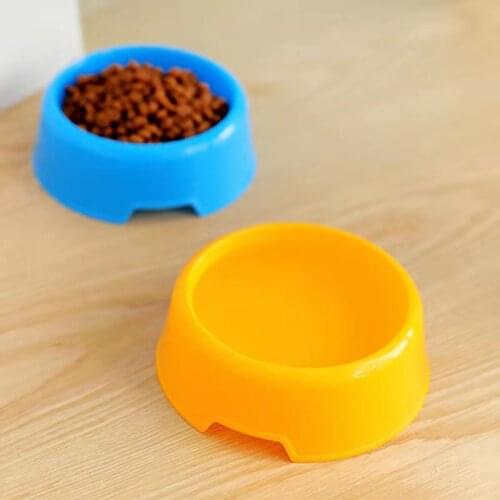 Candy color plastic pet bowl cat dog food basin cat dog supplies anti-knock dog bowl small dog rice basin