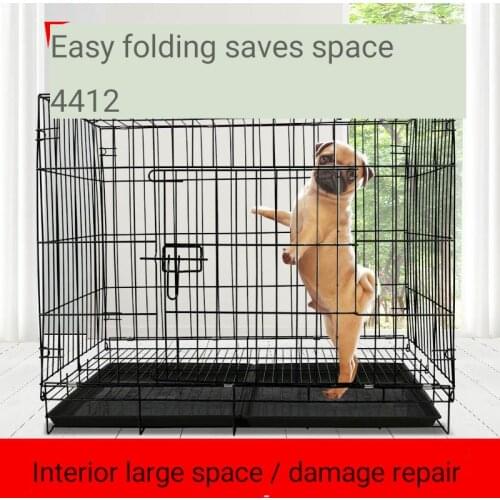 Small dogs dog cage bold folding dog kennel cage with toilet indoor cat cage, rabbit cage, pet cage Rabbit Hamster cage