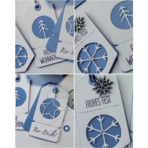 Mmao Crafts Metal Steel Cutting Dies New 3Pcs Christmas tree circle Stencil For DIY Scrapbook Paper/photo Cards Embossing Dies