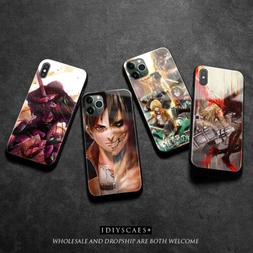 Shingeki no Kyojin Attack on Titan Levi soft silicone glass Phone Case cover Shell For iPhone 6 6s 7 8 Plus X XR XS 11 PRO MAX