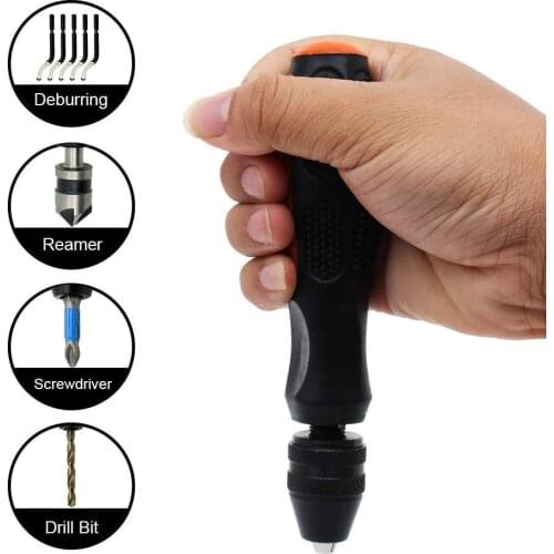 Adjustable Pin Vise Model Hand Drill Tool With Keyless Chuck 0.5-8mm Fit Drill Bits Screwdriver Bit