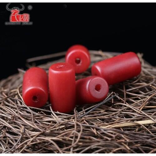 Natural camel bone filled with blood bucket beads, DIY buddhist beads back cloud accessories