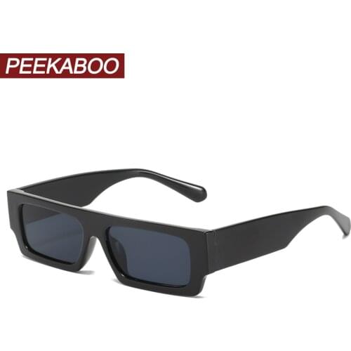 Peekaboo male black flat top sunglasses women square pink uv400 rectangular glasses for men leopard 2021 fashion accessories