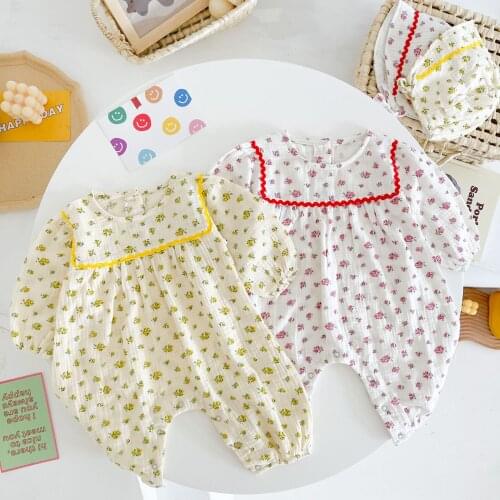 Baby Boys Girl Clothes For Newborns Cotton Print Rompers Jumpsuits Spring Autumn Infant Baby Underwear Childrens Clothing 2021