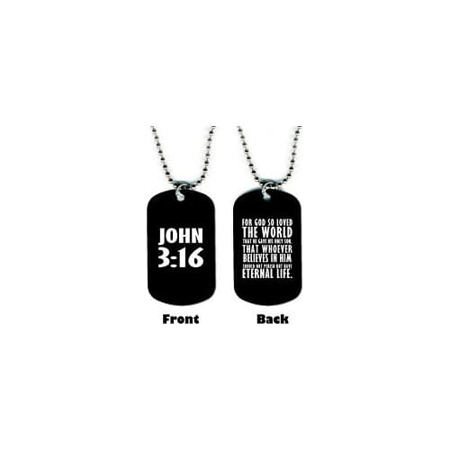 DOG TAG NECKLACE John 3:16 2 Bible Verse Christian Religious God Jesus Prayer hot sales bible jesus dog tags necklaces