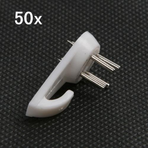 Fixmee 50 Pcs Plastic Invisible Traceless Wall Mount Photo Picture Frame Nail Hook Hanger