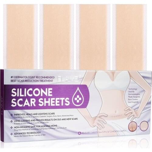 4Pcs Silicone Scar Patch Burn Removal Scar Epidermal Repair Skin Care Therapy Patches for Women