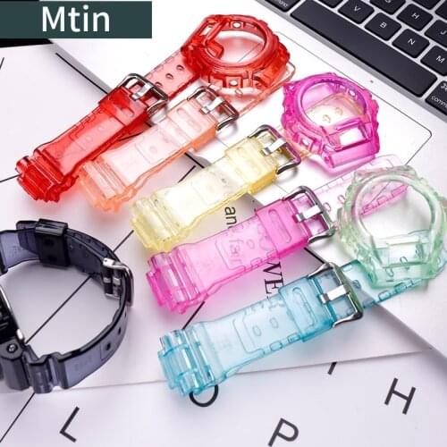 Resin strap watch case men and womens bracelet watch accessories pin buckle For Casio G-Shock DW6900 outdoor sports wristband