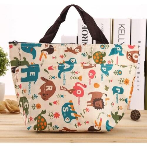 2019 Portable Insulated Canvas lunch Bag Thermal Food Picnic Lunch Bags for Women Cooler Lunch Box Bag Handbag
