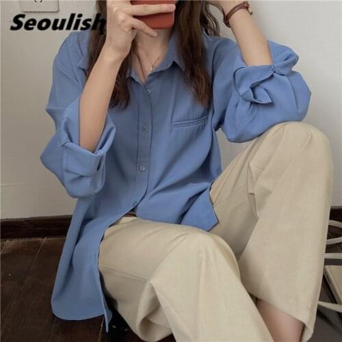 Seoulish Womens Long Sleeve Shirts