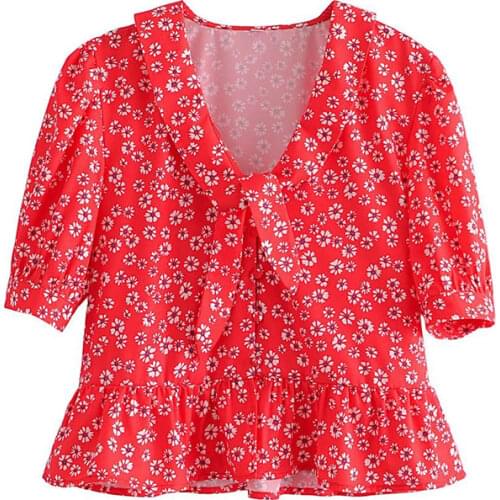 Блузки с принтом SHEMUJERSKY China At AliExpress