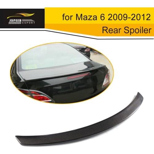 Carbon Fiber Rear Trunk Spoiler Wing Boot Lip fit for Maza 6 2009-2012 Car Styling