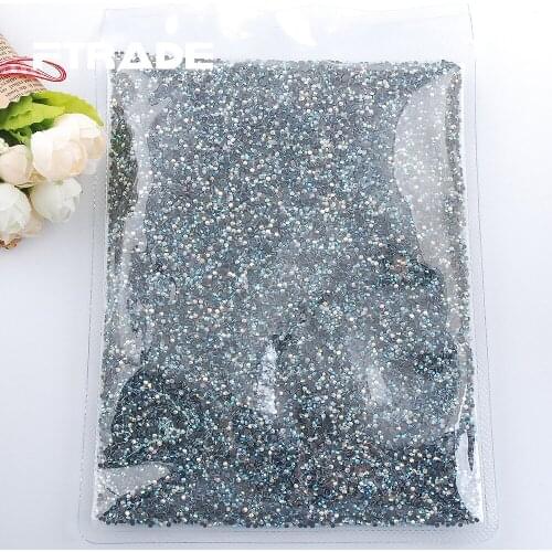Super Crystal AB SS6 SS10 SS16 SS20 SS30 Wholesale Hot Fix Rhinestones Glitter Crystals DIY Flat Back HotFix Stones Decor Strass