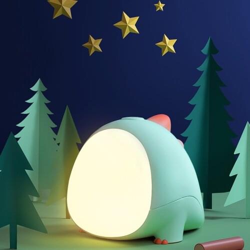 Silicone Night Light Cartoon Dinosaur Kids Toys Animal LED Table Lamp USB Baby Bedside Nursery Creative Christmas Holiday Gift