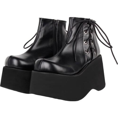 Angelic imprint mori girl lolita shoes woman cosplay punk shoes lady high wedges heels Pumps women princess dress shoes 10cm