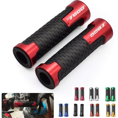 Z800 LOGO Universal CNC Aluminum Motorcycle Handlebar Grips For Kawasaki Z800 Z 800 2013 2014 2015 2016 2017 2018