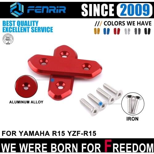 Motorcycle CNC Windshield Rear Mirror Hole Cover Block Base Cap for Yamaha R15 YZF-R15