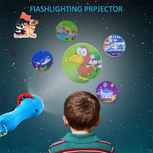 1PCS Baby Sleeping Story Flashlight Projector Lamp Toys Early Education Toy for Kid Holiday Birthday Xmas Gift Light Up