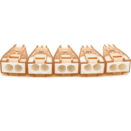 100PCS LED lighting Electrical crimp connectors 2 wire conductor Building wiring terminal block PCT-602/773-602