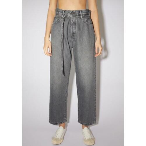 2021 Early Autumn New Ladies Casual Straight Denim Long Trousers Women High Waist Cotton Jeans