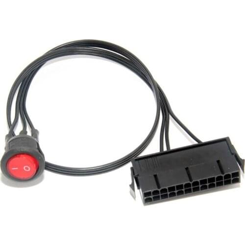 24 Pin Cable Switch cable 24Pin Power Supply Synchronizer ATX Mining Power Start Switch Power tester cable Computer Adaptor