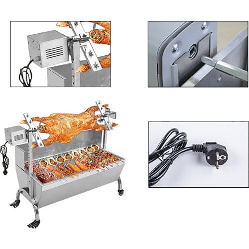 50-70Kg Stainless Steel Grilled Whole Lamb Motor Grill Rotary Motor Barbecue Electric Motor
