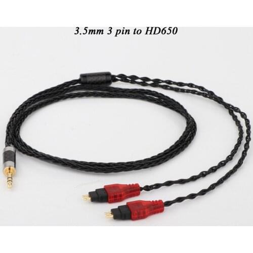 Preffair 8 Core Balanced Pure Silver Plated Earphone Cable For Sennheiser HD580 HD600 HD650 HDxxx HD660S HD58x HD6xx