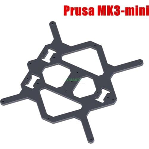 Prusa i3 MK3 mini 6mm thick Aluminium composite Y carriage heated bed support plate Black/white DIY MK3 MINI3D printer