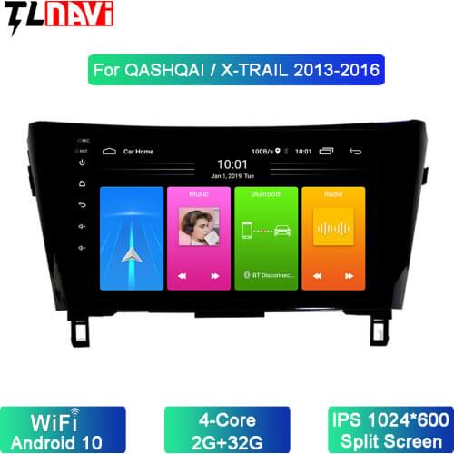 10.1" Android 10 Car GPS Radio for 1Nissan X-Trail Qashqai J10 J11 2014 2015 2016 2017 Stereo Multimedia Navigation