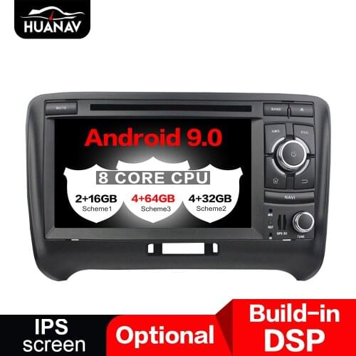 DSP Android 9.0 Car DVD Multimedia player GPS Navigation For Audi TT 2006-2013 Auto radio stereo player head unit tape recorder