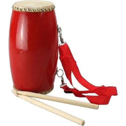 Chinese Waist Drum Chinese Folk Dance Adult Waist Drums Buffalo Leather Drums 15*32cm