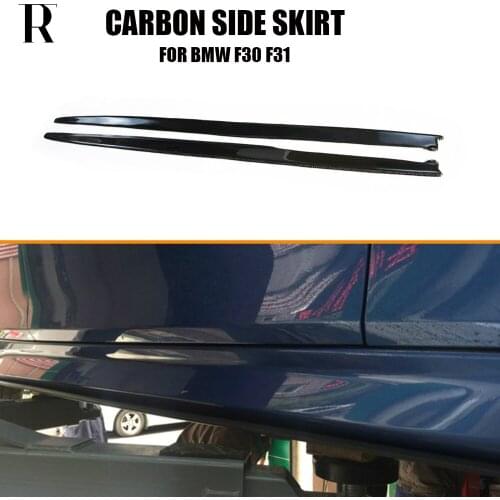 MP Style F30 Carbon Fiber Side Skirt Extensions for BMW F30 3 Series Sedan 320i 328i 335i 320d 328d with M Package 12-19