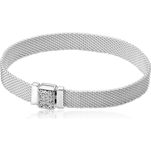 925 Sterling Silver Reflexions Multi Snake Chain pandora Bracelet Bangle Fit Women Bead Charm Jewelry