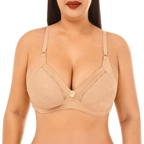 Women Sexy Plus Size Bras Solid Color Underwear Wire Free Bra Big Size Gathers Seamless Comfort Hands Breasts Bralette Fashion
