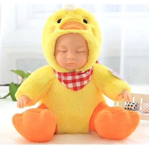 Reborn Plush Doll Stuffed Bunny Bee Elephant Rabbit Bear Toys 17cm Baby Girl Toys Plush Doll Bebe Toys Sleeping Baby Doll