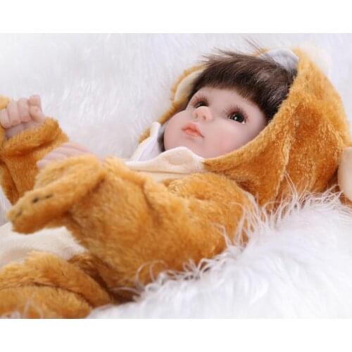 43CM silicone reborn dolls babies lifelike girl bebe alive bonecas with bear outfit best children gift toys