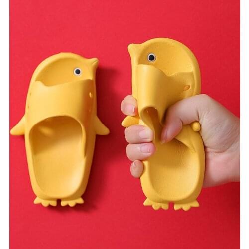 Xiaomi Summer Childrens Slippers Penguin Shoes for Kids Toddler Baby Outdoor EVA Cartoon Print Cute Flat Heels Beach Sandals