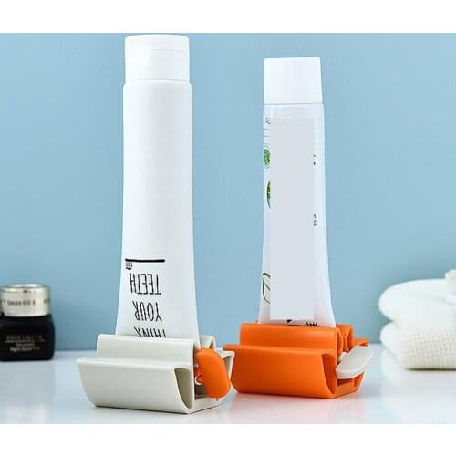 Bathroom Accessories Multifunctional Plastic Toothpaste Dispenser Rolling Tube Squeezer Facial Cleanser Squeezer Lazy Tube Press