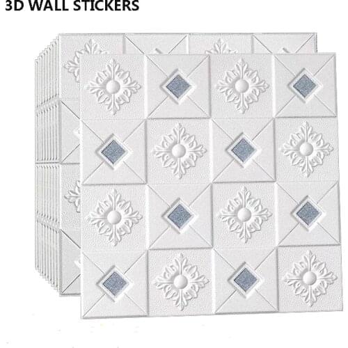 3D Stereo Wall Stickers Self-adhesive Ceiling Decorative Stickers Living Room Bedroom TV Background Waterproof Wallpaper