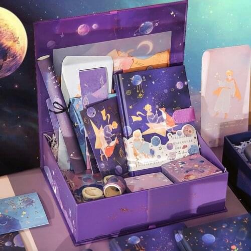 2021 New My Prince Friend Diary Stationery Gift Box Set DIY Notebook+Sticker+Washi Tape+Letter Paper+Card Free Shipping