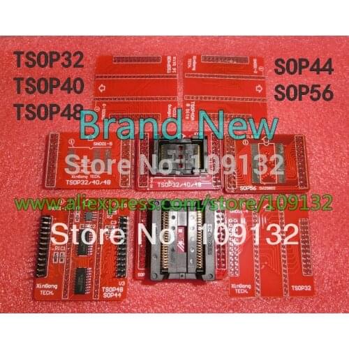 NEW original Adapters MiniPro TL866 Universal Programmer TSOP32 TSOP40 TSOP48 SOP44 SOP56 Sockets TL866A TL866CS TL866II PLUS