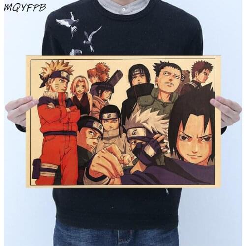 Japanese Anime Kraft Paper Poster Home Bedroom Wall Decoration Painting Core 50.5x35cm