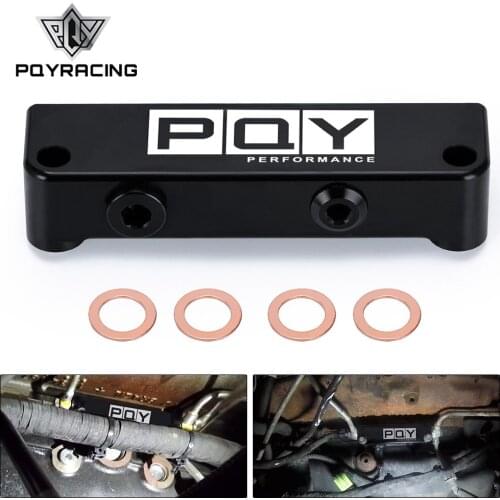 PQY - Fuel Filter Bypass Kit Delete Block Banjo Washers For 10-16 Dodge 6.7L Cummins Diesel PQY -FPB008