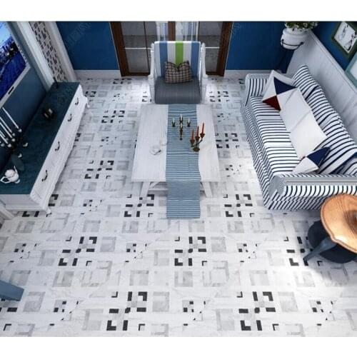 PVC non-slip floor tiles imitation mosaic non-slip waterproof self-adhesive 3D floor sticker tiles bathroom 3D wallpaper