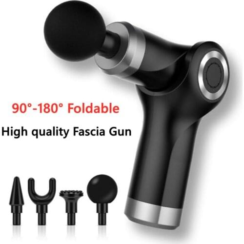 Folding Portable Massage Gun Fascia Gun Sport Therapy Muscle Massager Body Relaxation Pain Relief Slimming Beauty Massager NEW