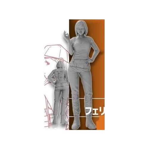 Resin female soldier, figure girl, need to assemble and color by yourself 1：35
