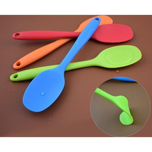 Cake Butter Spatula Silicone Spoon Mixing Spoon Long-handled Cooking Utensils Tableware Kitchen Soup Spoons Mixer Cooking Tools